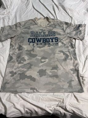 Dallas Cowboys Football Mesh Tee - Gray Camo